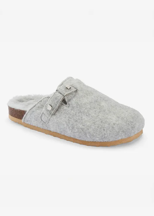 Cotton Traders Grey Clog Slippers - Size 3-4 Image 1