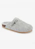 Cotton Traders Grey Clog Slippers - Size 3-4 Image 1