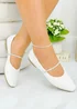 Love Lemonade White Crystal Belle Dolly Shoes - Size 5 Image 3