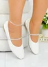 Love Lemonade White Crystal Belle Dolly Shoes - Size 5 Image 2