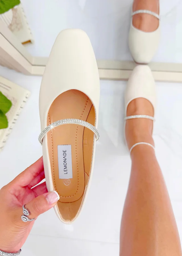 Love Lemonade Nude Crystal Belle Dolly Shoes