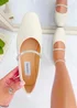 Love Lemonade Nude Crystal Belle Dolly Shoes - Size 4 Image 1