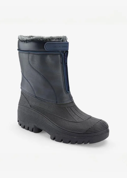 Cotton Traders Pastel Blue Waterproof Highland Boots - Size 5 Image 1