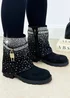 Love Lemonade Black Crystal Starlight Stride Boots - Size 5 Image 3