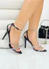 Love Lemonade Black Crystal Midnight Sparkle Heels - Size 4 Image 2