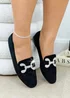 Love Lemonade Black Crystal Diamond Dusk Loafer - Size 6 Image 2