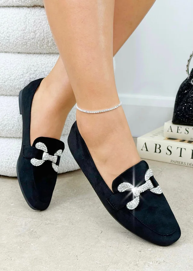 Love Lemonade Black Crystal Diamond Dusk Loafer