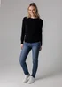 French Connection Black Cosy Soft Touch Crew Neck Raglan Jumper - M Image 4
