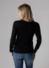 French Connection Black Cosy Soft Touch Crew Neck Raglan Jumper - M Image 2