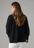 French Connection Black High Neck Cosy Long Sleeve Jumper - Large Image 2