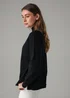 French Connection Black High Neck Cosy Long Sleeve Jumper - Large Image 3