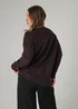 French Connection Brown Cosy Soft Touch High Neck Seam Jumper - Large Image 2
