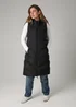 French Connection Black Midi Quilted Gilet With Hood - S Image 4