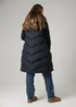 French Connection Navy Midi Quilted Gilet With Hood - XL Image 2