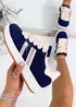 Love Lemonade Navy Crystal Stripe Trainers Limited Edition - Size 3 Image 4