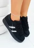 Love Lemonade Black/Black Crystal Stripe Trainers Exclusive Edition - Size 6 Image 4