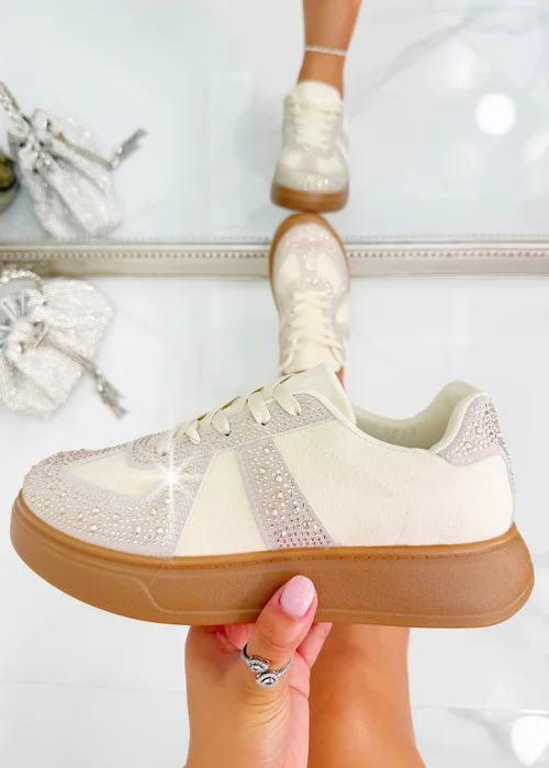 Love Lemonade Nude Crystal Sprinkle Dash Trainers - Size 4 Image 4