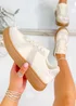 Love Lemonade Nude Crystal Sprinkle Dash Trainers - Size 4 Image 2