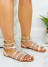 Love Lemonade Silver Crystal Goddess Sandals - Size 3 Image 4
