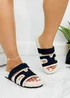 Love Lemonade Black Snuggle Chic Slipper Sliders - Size 3 Image 4
