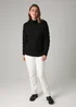 French Connection Black Cable Knit Roll Neck Long Sleeve Jumper - L Image 4