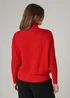 French Connection Red Cotton Mozart Popcorn Knit High Neck Jumper - L Image 2