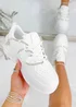 Love Lemonade White Crystal Spark Trainers - Size 3 Image 1