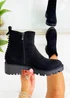 Love Lemonade Black Sparkly Chainstorm Boots - Size 3 Image 3
