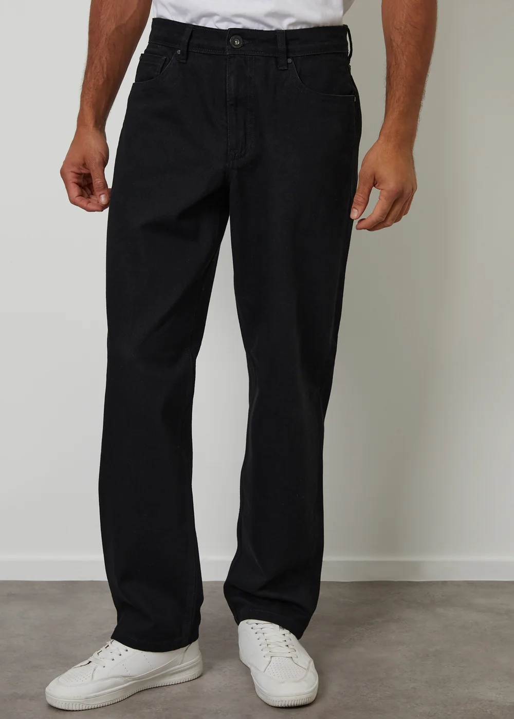 Threadbare Black Loose Fit Jeans - 34/L32 Image 1