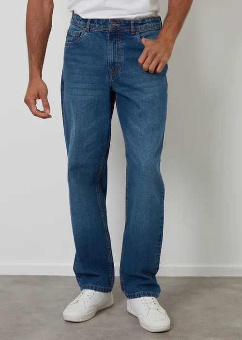 Threadbare Blue Loose Fit Jeans - 34/L32 Image 1