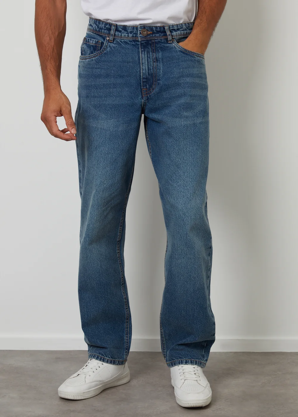 Threadbare Blue Loose Fit Jeans - 34/L32 Image 1