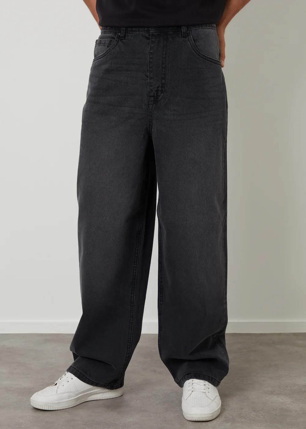 Threadbare Grey Baggy Fit Jeans - 34/L32 Image 1