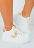 Love Lemonade Gold Crystal Deluxe Queen Bee Chunky Trainers - Size 8 Image 2