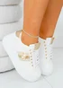Love Lemonade Gold Crystal Deluxe Queen Bee Chunky Trainers - Size 8 Image 4