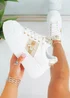 Love Lemonade Gold Crystal Deluxe Queen Bee Chunky Trainers - Size 8 Image 1