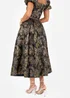 Maya Deluxe Floral Jacquard Pleated Midi Skirt - Size 8 Image 4