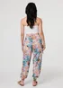 Izabel London Blue Printed High Waist Shirred Harem Pants - 10 Image 2