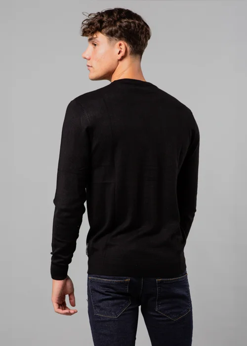 French Connection Black Crew Neck Long Sleeve Knitted Jumper - Medium Image 2