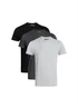 French Connection Charcoal 3 Pack Cotton Crew Neck Short Sleeve T-Shirts - XXL Image 1
