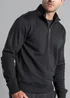 French Connection Charcoal Cotton Blend Half-Zip Jumper - Large Image 4
