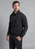 French Connection Charcoal Cotton Blend Half-Zip Jumper - Large Image 5