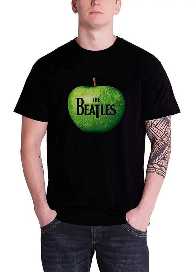 The Beatles Black Apple Logo T-Shirt