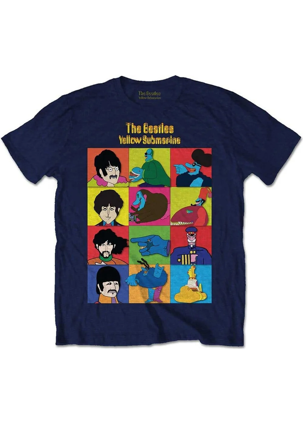 The Beatles Kids Navy Submarine Characters T-Shirt (1-14yrs) - Age 7-8 Years Image 1