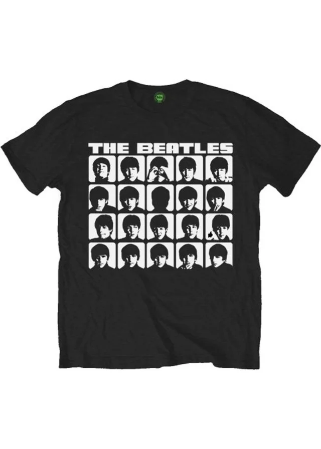 The Beatles Black Hard Days Night Faces T-Shirt