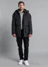 French Connection Black Hooded Padded Parka Longline Jacket - XL Image 3