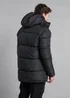 French Connection Black Hooded Padded Parka Longline Jacket - XL Image 2