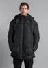 French Connection Black Hooded Padded Parka Longline Jacket - XL Image 1
