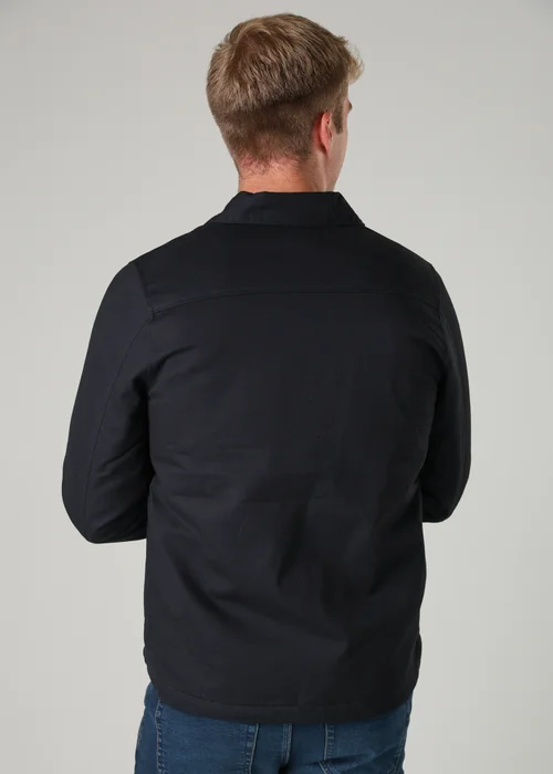 French Connection Navy Cotton Worker-Style Button Overshirt - S Image 2