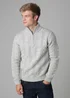 French Connection Ecru 1/2 Zip Cable Knit Jumper - Small Image 1