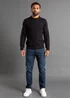 French Connection Navy Cable Knit Crew Neck Jumper - Extra Large Image 3